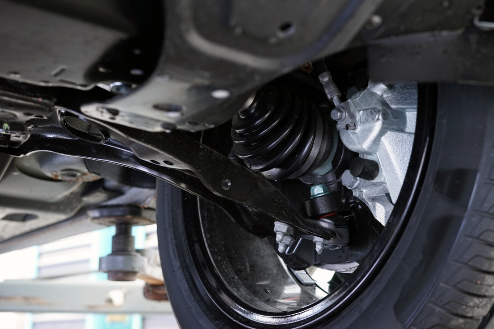 Suspension,Elements,And,Cv,Joint,Boot,Of,A,Modern,Car.